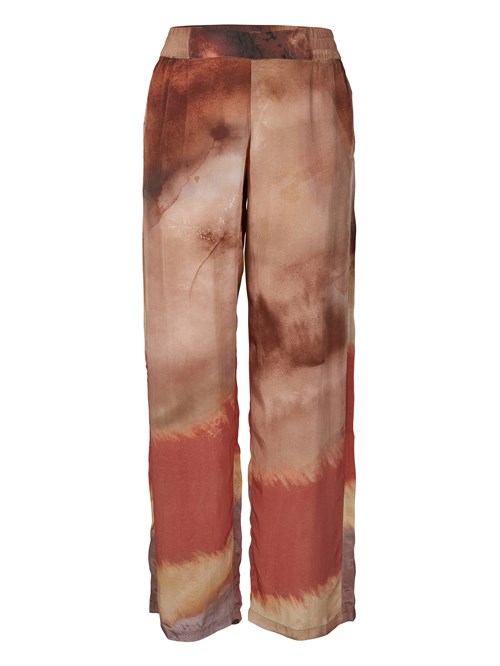NÜ Elina Ziw Bukser med vidde, Viskose, Terracotta Mix